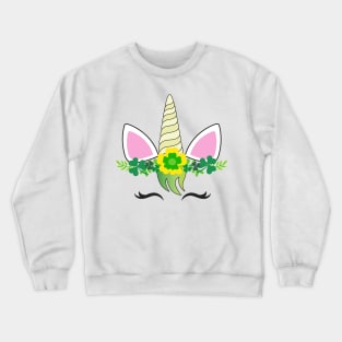 Rainbow Unicorn St Patricks Day Leprechaun Lepricorn Crewneck Sweatshirt